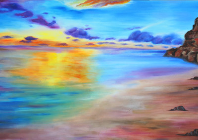 Painting – Rocky Sunset Shore