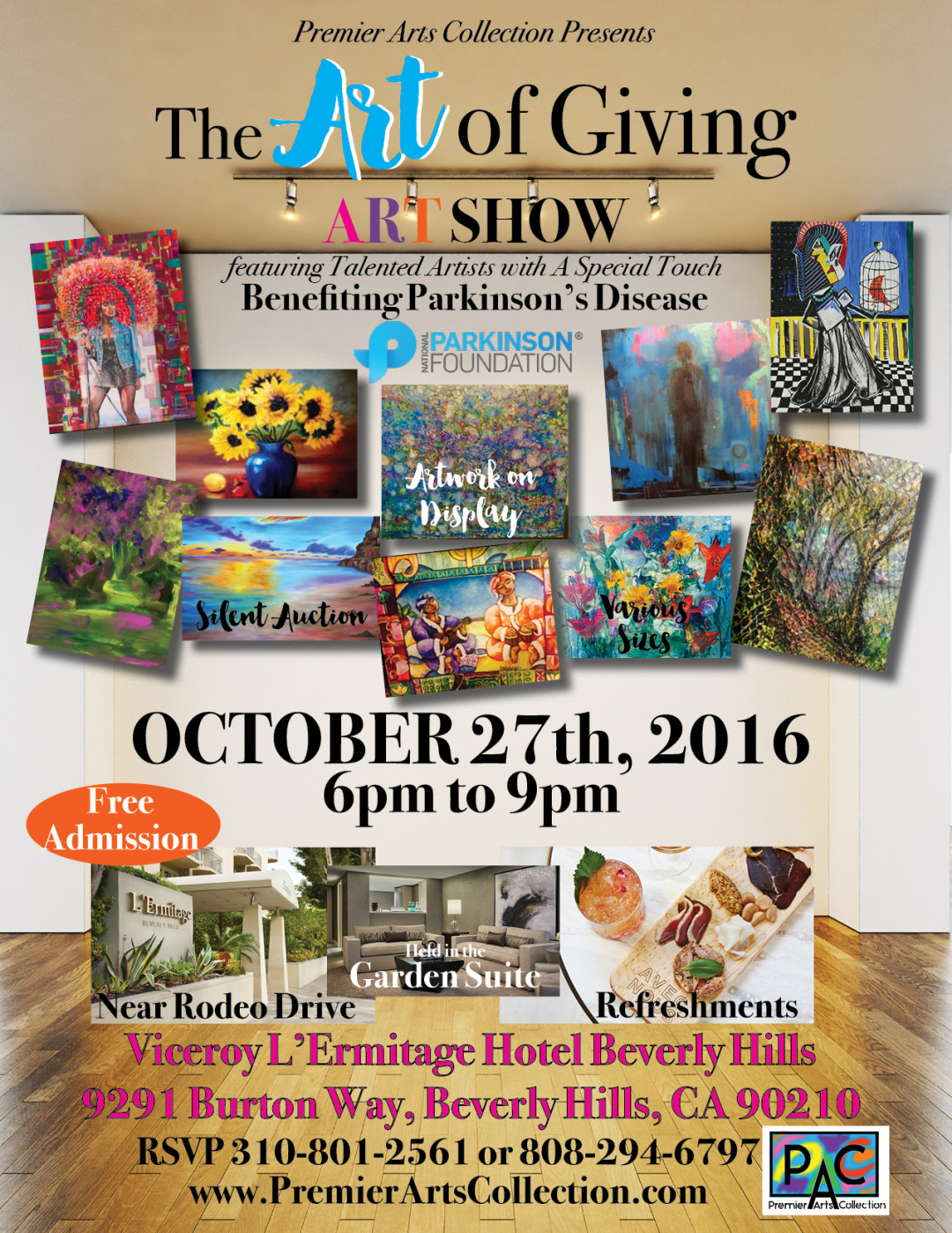 Poster Parkinson’s Art Show Liquid Wave Creative