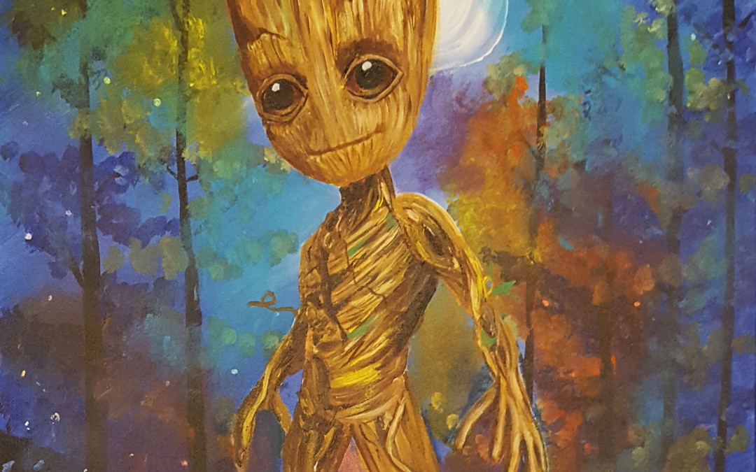 Painting: Into the Eyes of Baby Groot